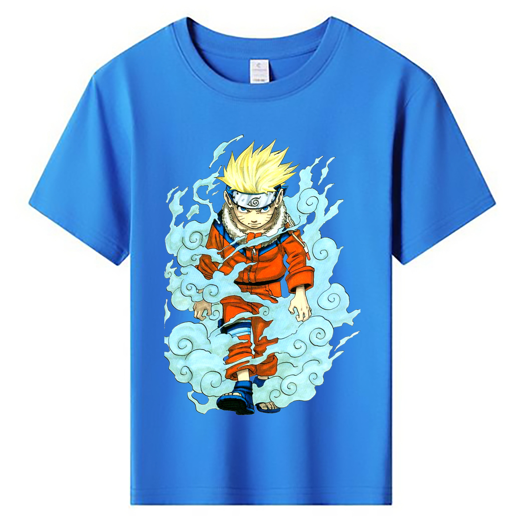 （画像用） NARUTO -ナルト- うずまき ナルト Uzumaki Naruto 綿100％キッズTシャツ（フロントプリント）